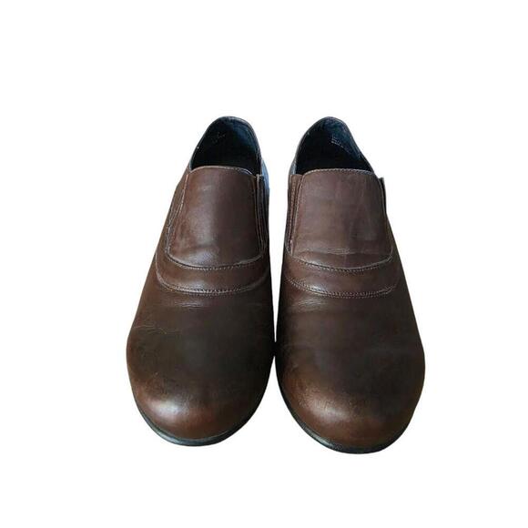 Abeo Womens Brown Leather 247 Colbie Slip On Clogs Size 9 - Picture 9 of 9
